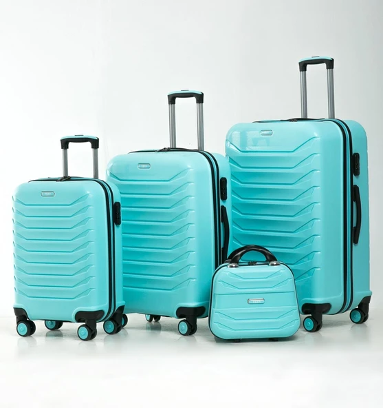 YEFA PP Polipropilen Kırılmaz Kabin & Orta & Büyük ve Makyaj Boy 4'lü Valiz Seti ürün görseli