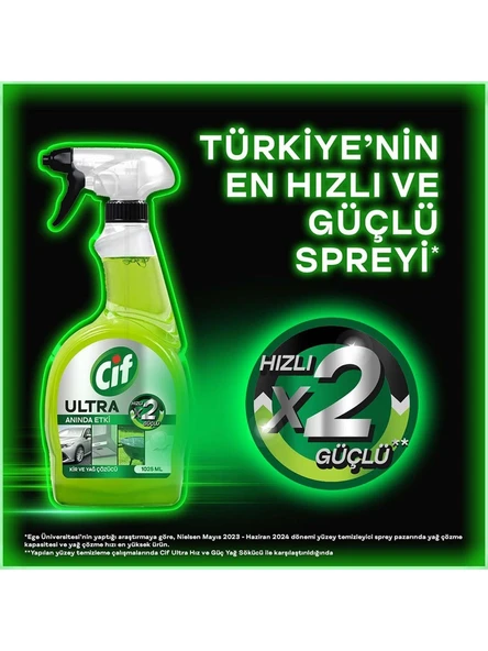 Cif Ultra Anında Etki Kir ve Yağ Çözücü 750 Ml x 2 Adet - Resim 4