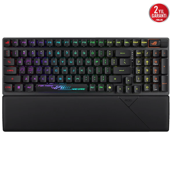 ASUS ROG CLAYMORE II/RX RED/PBT/UK AURA SYNC RGB BILEK DESTEGI MEKANIK OYUNCU KLAVYE ROG RX RED SWITCH INGILIZCE