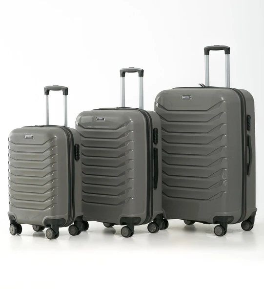 YEFA PP Polipropilen Kırılmaz Kabin & Orta & Büyük Boy 3'lü Valiz Seti ürün görseli