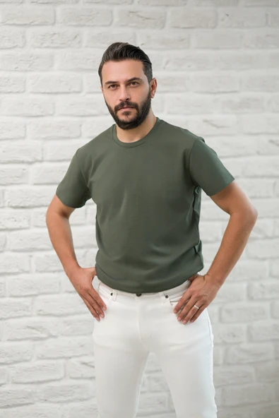 Paul Martin Slimfit Fit Bisiklet Yaka Rayon Kumaş Full Likralı T-shirt - Resim 9