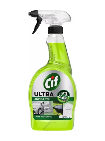 Cif Ultra Anında Etki Kir ve Yağ Çözücü 750 Ml x 4 Adet - Resim 2