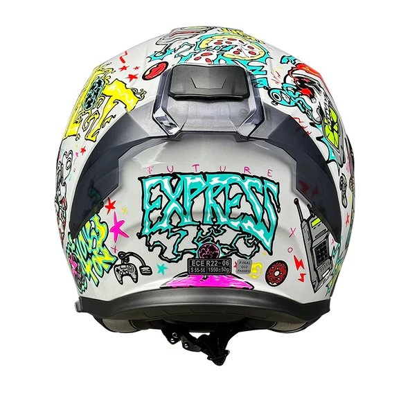 Pilot Alpha SV Future Grey Kapalı Motosiklet Kaskı - Resim 3