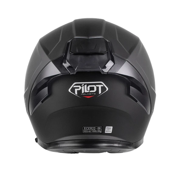 Pilot Alpha SV Mat Siyah Kapalı Motosiklet Kaskı - Resim 4