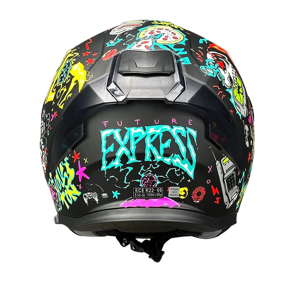 Pilot Alpha SV Future Black Kapalı Motosiklet Kaskı - Resim 3