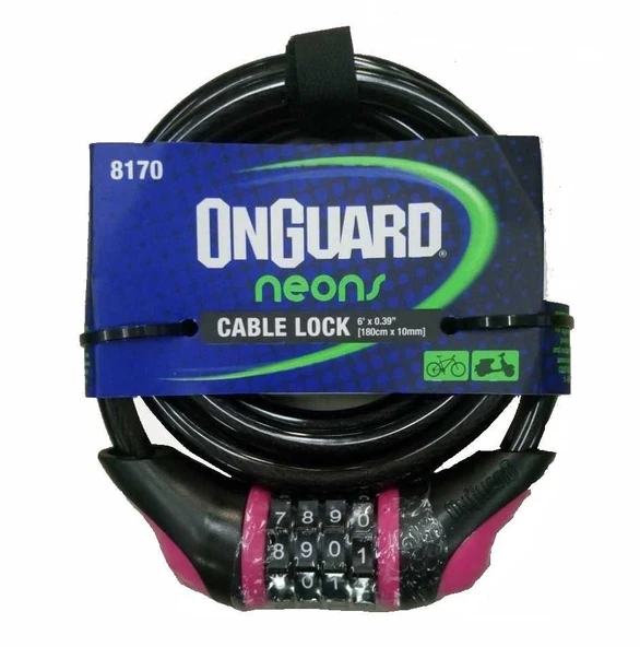 ONGUARD 8170 10X180 NEON COMBO ŞİFRELİ KİLİT ürün görseli 1