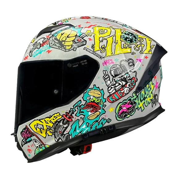 Pilot Alpha SV Future Grey Kapalı Motosiklet Kaskı ürün görseli