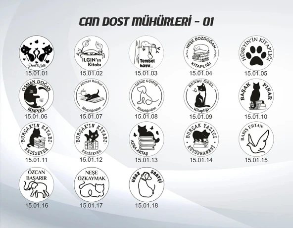 Kişiye Özel Can Dostlar - Hayvanlar Ahşap Kitap Mührü, Kitap Kaşesi, Özel Tasarım Hediye, Hediyelik - 4