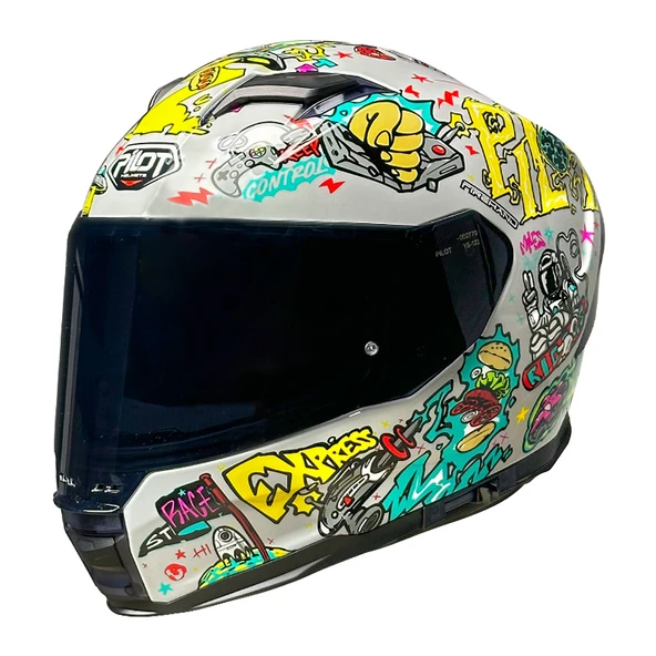 Pilot Alpha SV Future Grey Kapalı Motosiklet Kaskı - Resim 2