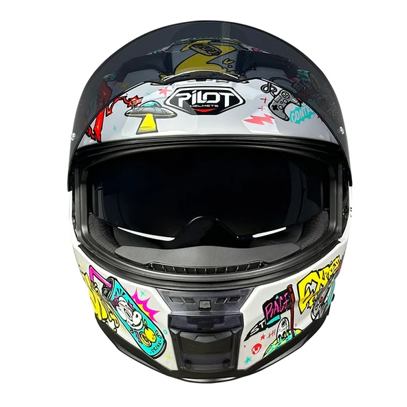 Pilot Alpha SV Future Grey Kapalı Motosiklet Kaskı - Resim 5