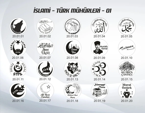 Özel Kurt Başı Tasarımlı Isim Mührü Ve Mürekkep, Isim Ünvan Kaşesi, Kişiye Özel Tasarım Hediye - 3