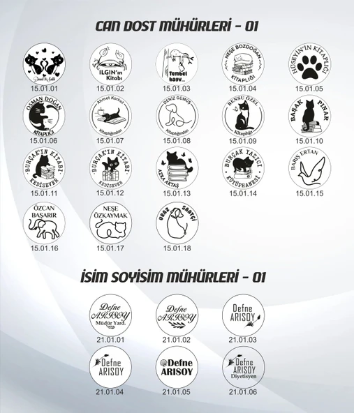 Özel Kurt Başı Tasarımlı Isim Mührü Ve Mürekkep, Isim Ünvan Kaşesi, Kişiye Özel Tasarım Hediye - 4