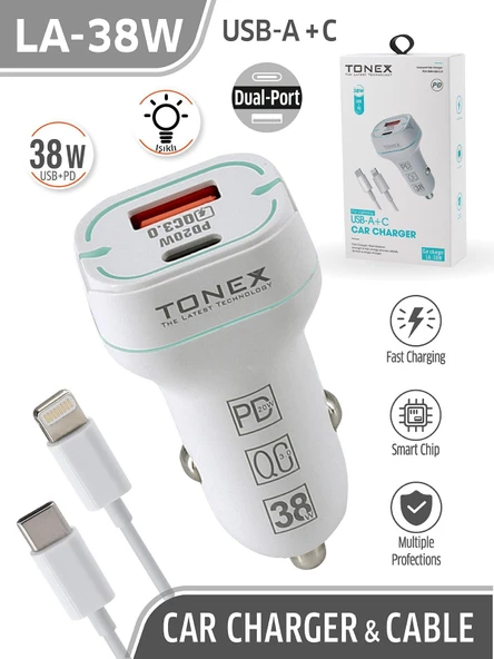 38W Araç Şarj Başlığı