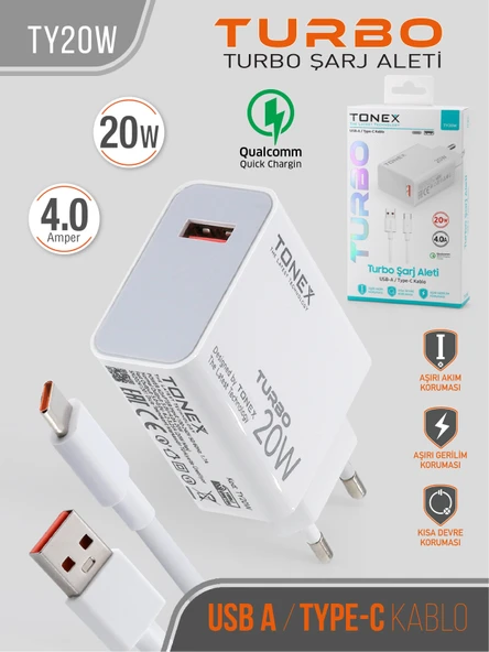 Tonex 20W TYP-C Turbo Şarj Aleti