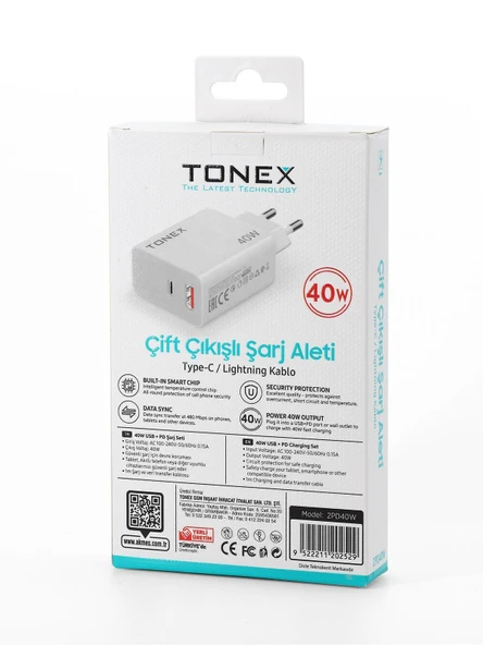 40W Lightning Çift Çıkışlı Şarj Aleti - 3