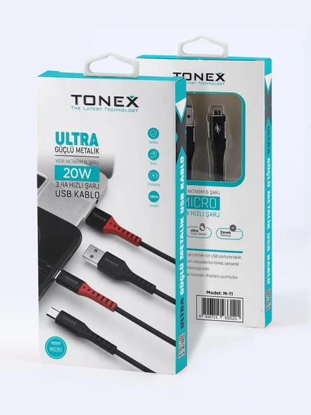 20W Micro Ultra Güçlü Metalik USB Kablo - 2