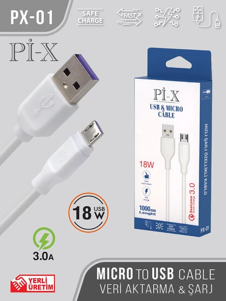 18 W Micro USB Kablo