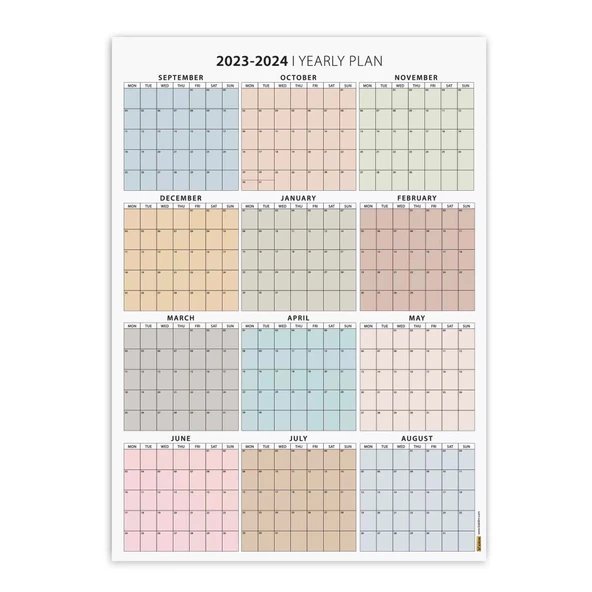 Eylül Başlangıç 2025 - 2026 Akademik Takvim, Akademik Planlayıcı Takvim, Duvar Takvimi - 5