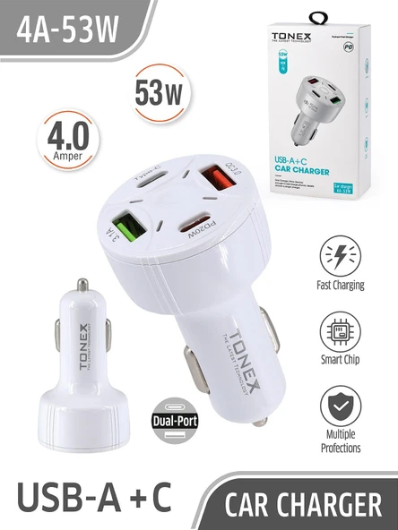 53W Araç Şarj Başlığı