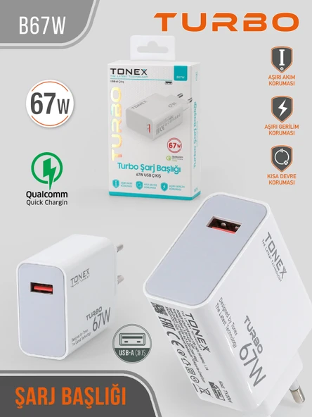67 W Max Turbo Şarj Başlığı