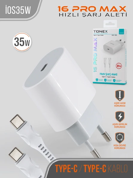35W 16 Pro Max Hızlı Şarj Aleti