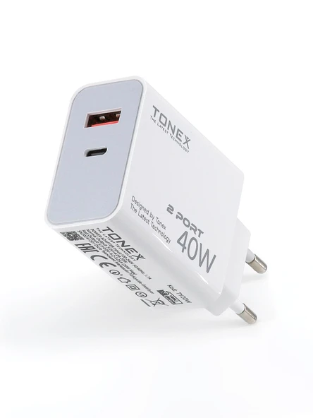 Tonex 40W TYP-C Çift Çıkışlı Şarj Aleti - 6