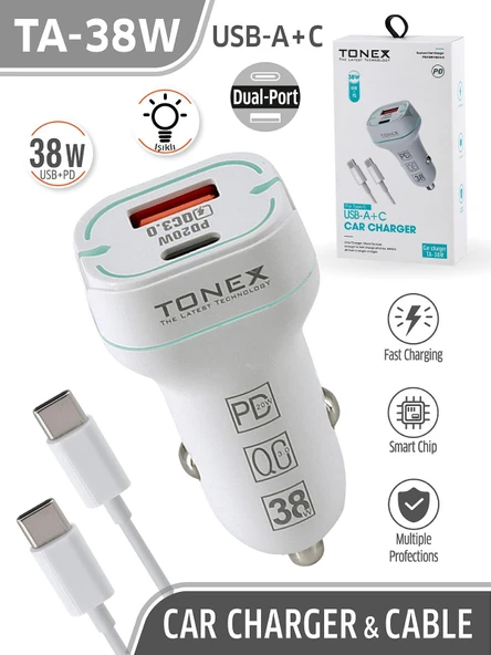 38W Araç Şarj Başlığı