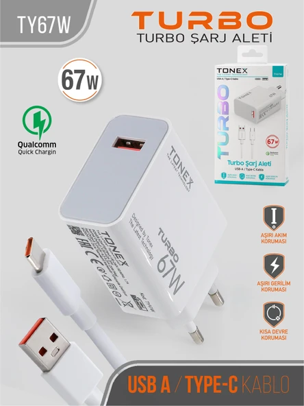 67W TYP-C Turbo Şarj Aleti