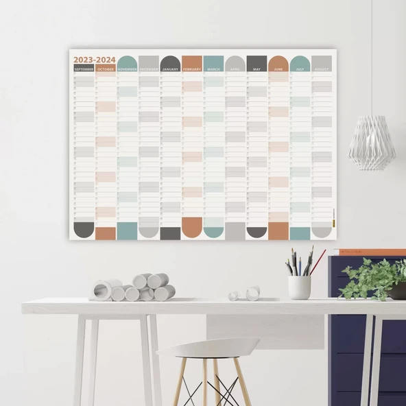 Eylül Başlangıç 2025-2026 Akademik Takvim, Boho Akademik Planlayıcı, Akademik Duvar Takvimi - Resim 4