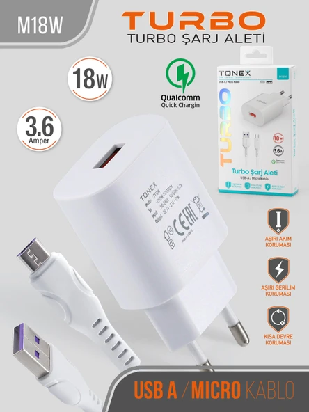 18W Micro Turbo Şarj Aleti