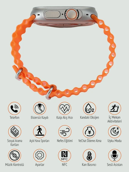 Tonex Çift Kordonlu AMD Watch Ultra - 6