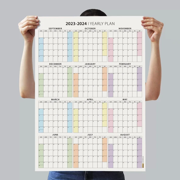 Eylül Başlangıç 2025 - 2026 Akademik Takvim, Pazar Günü Başlangıçlı Akademik Planlayıcı - Resim 4