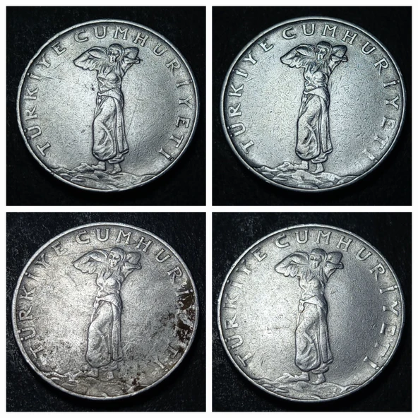 Escoines 3996368992bc75f560 1963, 1964, 1965, 1966 25kuruş Acmonital52 para - Resim 2