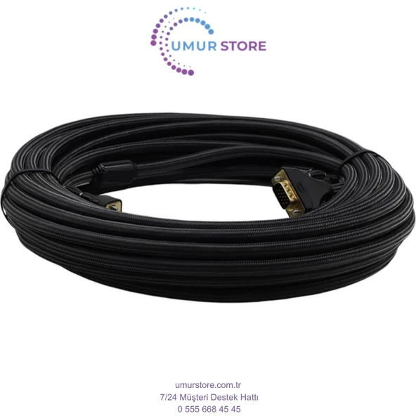 Vga-Vga Kablo 12 mt ürün görseli 1