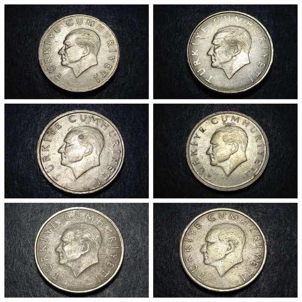 Escoines 39963689923c70bbe1 1995 1996 1997 1998 1999 2000 10bin lira para - Resim 2