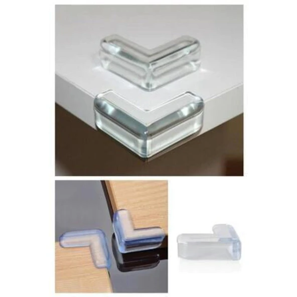 4 lü Masa Sehpa Köşe Koruyucu Silikon- Çocuk Koruma Aparatı (4915) - 2