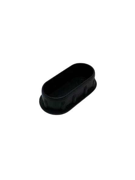 Oval Demir Profil İç Tapa Geçme Plastik Ayak Geçme Koruma Plastiği(40MM x 20MM)(SİYAH) Siyah 40mm x 20mm SİYAH - 8 ADET - 3