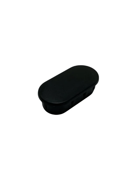 Oval Demir Profil İç Tapa Geçme Plastik Ayak Geçme Koruma Plastiği(40MM x 20MM)(SİYAH) Siyah 40mm x 20mm SİYAH - 8 ADET - 2