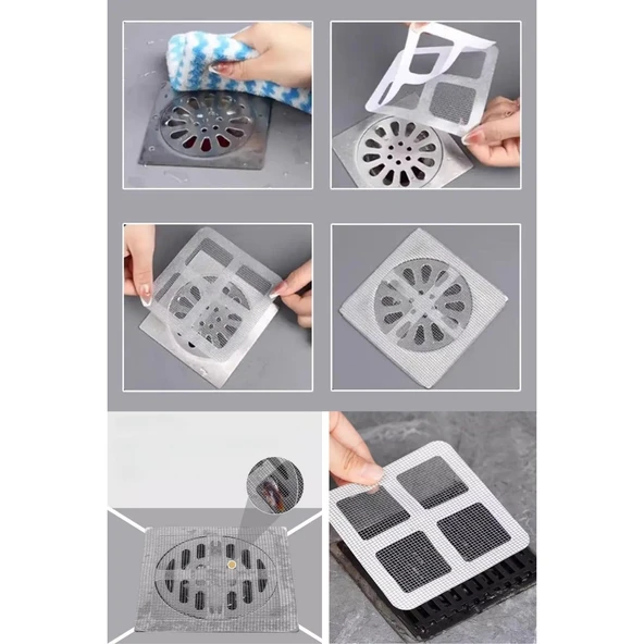 BUFFER® 10'lu Banyo ve Mıutfak Lavabo Koku Önleyici ve Haşere Böcek Önleyici Gider Filtresi - 7