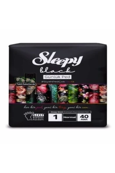 Sleepy Black Günlük Normal Ped 40'lı ürün görseli