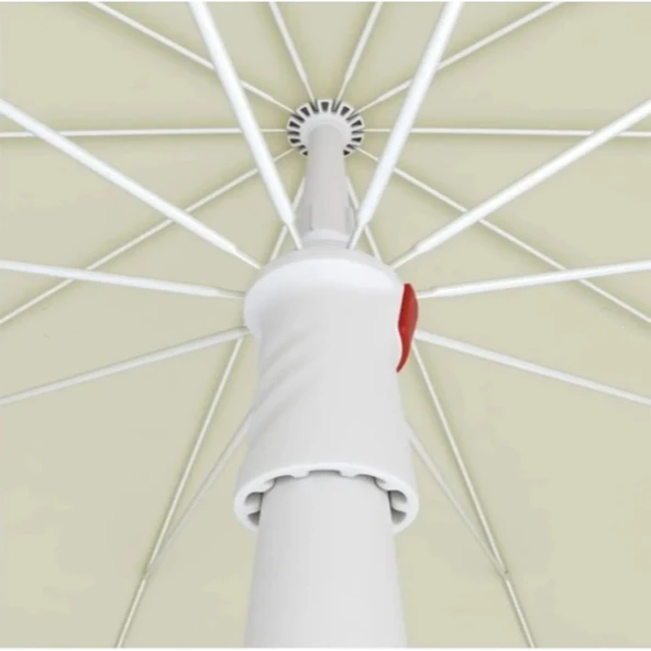 10 Telli Plaj Bahçe Balkon Şemsiyesi Eğilebilir 200 cm Kalın Kumaş - Resim 3