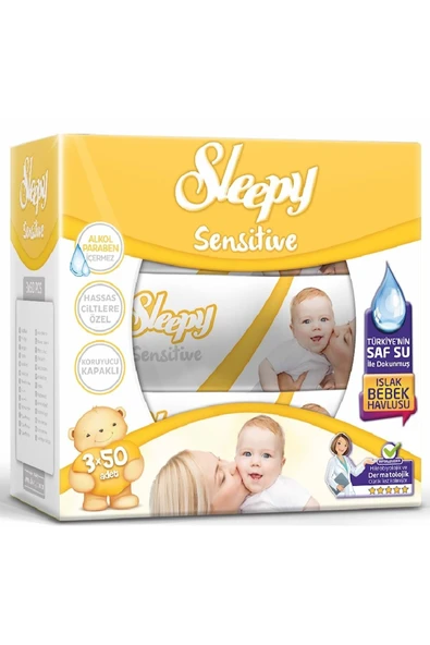 Sleepy Sensitive Islak Bebek Havlusu 50'li x 24 Lü Set - Resim 2