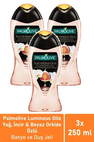 Palmolive Luminous Oils Incir & Orkide Özü Duş Jeli 250 Ml - 3'lü Seyahat Paketi ürün görseli
