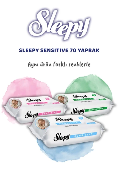 Sleepy Sensitive 70'li Islak Bebek Havlusu ürün görseli