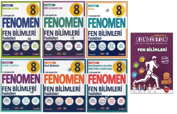 FENOMEN 8. SINIF FEN FASİKÜLLERİ+NEWTON KONDİSYON FEN BİLİMLERİ (7 KİTAP) ürün görseli 1