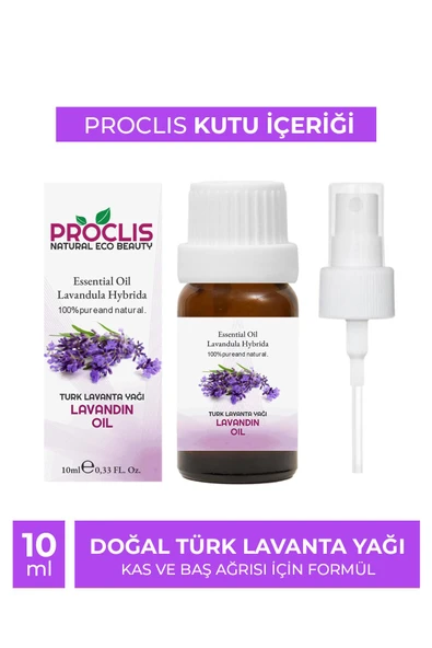 PROCLİS Türk Lavanta Yağı,%100 Doğal Bitkisel Uçucu Yağ, Lavandin Oil 10 ml Sprey Başlıklı - 2