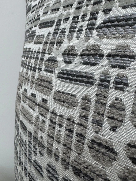 NİVEMESHOME KIRLENT KILIFI 45X45 LİSA 04 GRİ - 4