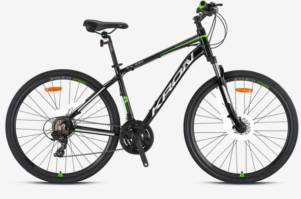 Kron TX100 Trekking V-Fren 28" Jant 18' Kadro 21 Vites Şehir Bisikleti Siyah Yeşil - Resim 2