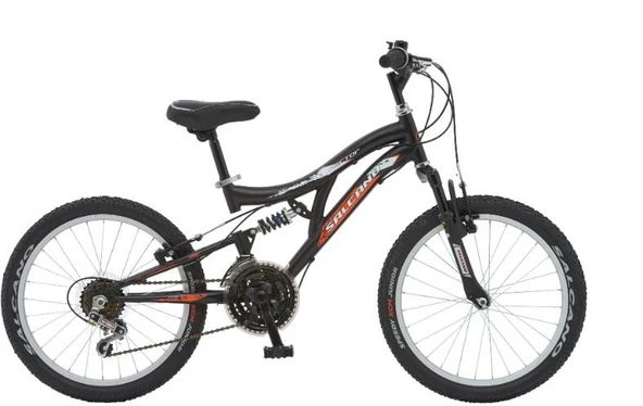 Salcano Hector 20" Jant 18 Vites Çift Amortisörlü Çocuk Dağ Bisikleti Siyah Turuncu - Resim 3