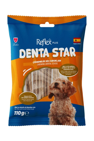 Reflex Dentastar Çiğneme Diş Çubukları Mini ve Küçük Irk Yetişkin Köpek Ödül Maması ürün görseli 1
